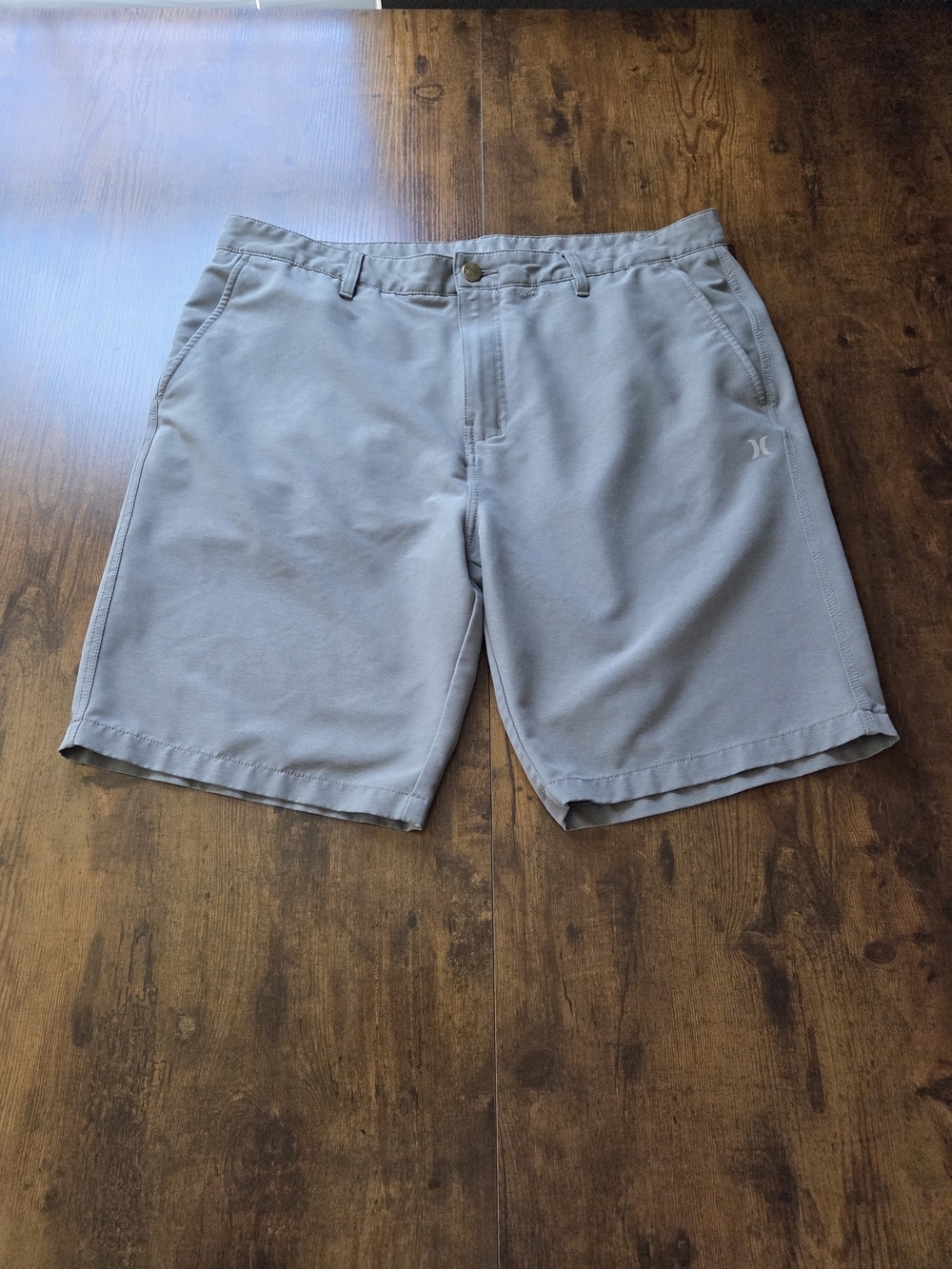 Hurley Mens Light Gray Casual Performance 9" Inseam Dri Fit Shorts Size 38